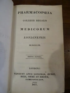 Pharmacopoeia collegii regalis medicorum Londinensis. M.DCCC.IX. Editio altera.