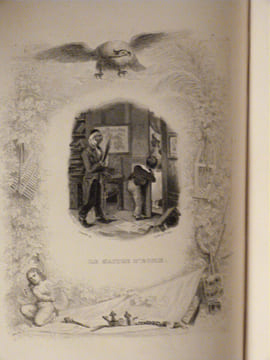 Oeuvres Complètes de Béranger. Illustrée par Grandville. Avec Ma Biographie, ouvrage posthume orné d'un portrait en pied dessiné par Charlet.. ...