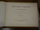 Quatre Fables de la Fontaine en douze tableaux dessiné et mis en couleurs par Michel Colle.. La Fontaine
