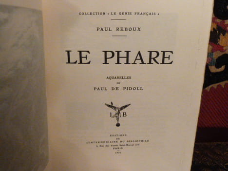 Le phare. Aquarelles de Paul de Pidoll.. Reboux, Paul