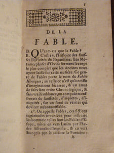 Anonyme, Traité de la Fable contenant un précis de l'histoire des fausses Divinités du Paganisme, dont la connoissance est nécessaire pour l'intelligence des Auteurs : et des instructions tirées des Fables Morales mises en vers françois et proposées d'une manière propre à les faire gouter.