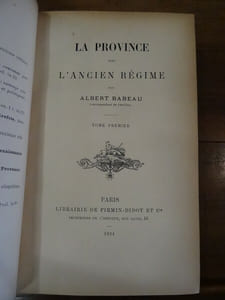 La Province sous l'Ancien Régime.