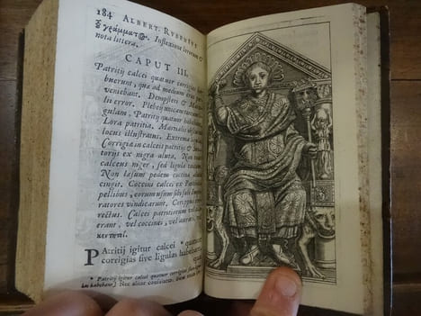 De Calceo antiquo, et Jul. Nigronus de Caliga veterum. Acceserunt et Q. Sept. F l. Tertulliani, Cl Salmasi & A Rubeni scriptus plurima ejusdem ...