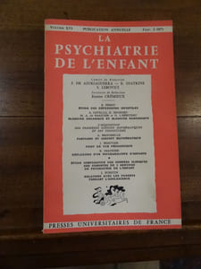 La Psychiatrie de l'Enfant, Volume XVI Fascicule 2.