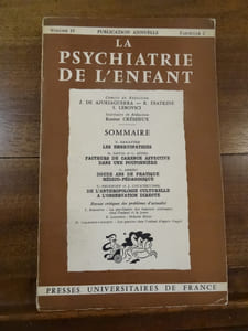 La Psychiatrie de l'Enfant. Voume 4 fascicule 2.