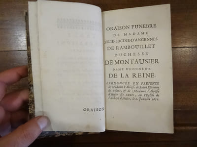 Oraisons Funèbres.