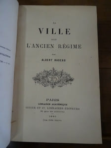 La Ville sous l'Ancien Régime.