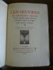 Les Oeuvres de Françoys Villon. Texte établi par Auguste Longnon: revue et publié par Lucien Foulet. Préface par Ad. Van Bever.. Villon, François.
