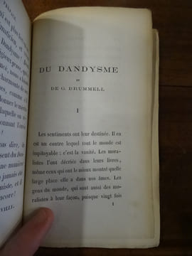 Du Dandysme et de G. Brummell.. Barbey d'Aurevilly, J.