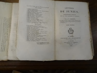 Lettres de Junius, Traduites de l'Anglais avec des notes historiques et politiques.