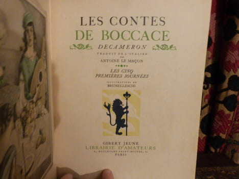 Les contes de Boccace Decameron traduit de l'italien par Antoine Le Maçon.. Boccace