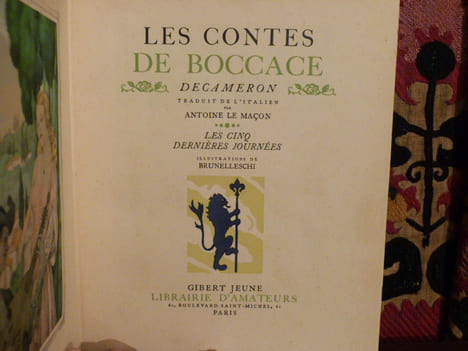 Les contes de Boccace Decameron traduit de l'italien par Antoine Le Maçon.. Boccace