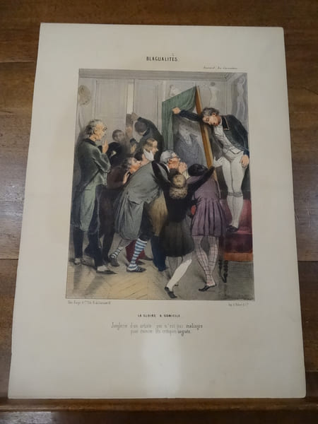 Blagualit&eacute;s. La Gloire &agrave; domicile. "Jonglerie d'un artiste qui n'est pas malingre pour &eacute;vincer les critiques ingrats.. Travi&egrave;s, Charles-Joseph.