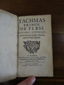 Tachmas Prince de Perse, Nouvelle Historique.
