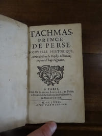 Tachmas Prince de Perse, Nouvelle Historique.