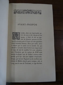 Turcaret. Comédie en cinq actes réimprimée sur la première édition, 1709 et précédée d'une notice par F. de Marescot.. Le Sage, René.