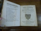 Les Grandes Déclamations de Quintilien, nouvellement traduites en François par le Sieur Du Teil.. Quintilien.