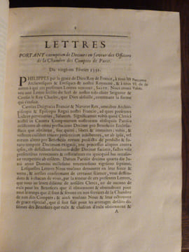 Recueil d'édits et lettres concernant les privilèges, exemptions, et droits dont jouissent les officiers de la chambre des comptes de Paris. undefined