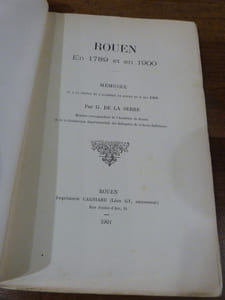 Rouen en 1789 et en 1900. Mémoire de l'Académie de Rouen du 4 mai 1900.