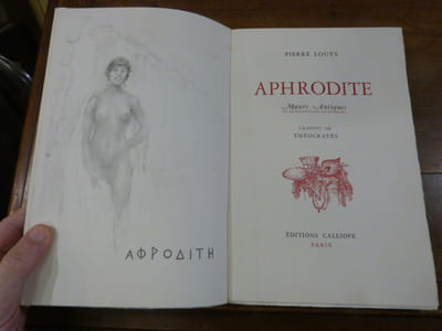 Aphrodite. Moeurs antiques.
