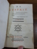 De L'Esprit. 

. [Helvetius, Claude-Adrien]. 