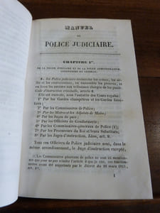 Manuel de Police judiciaire, à l'usage des juges de paix, officiers de gendarmerie, commissaires de police, et surtout des maires et adjoints.
