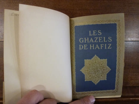 Les Ghazels de Hafiz.. Devillers, Charles