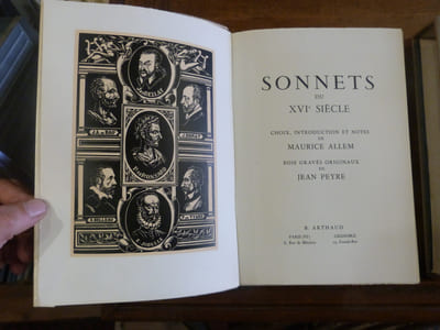 Sonnets du XVIè Siècle. Choix, commentaires et notes par Maurice Allem.