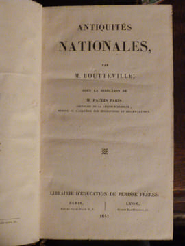 Antiquités Nationales.. Bouteville