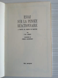 Essai sur la pensée réactionnaire