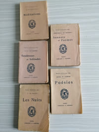 Méditations, Tendresses et Solitudes, Sonnets et Poèmes, les Nuits, Poésies