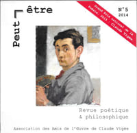 Peut-être n° 5 - 2014. Revue poétique et philosophique