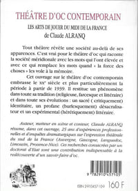 Théâtre d'Oc contemporain - les Arts de jouer du Midi de la France