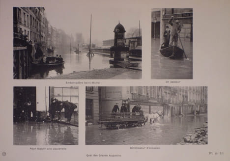 La Seine dans Paris, inondations de janvier 1910.. Collectif.