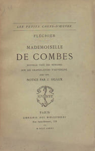 MADEMOISELLE DE COMBES. Nouvelle tirée des mémoires sur les grands-jours d'Auvergne.