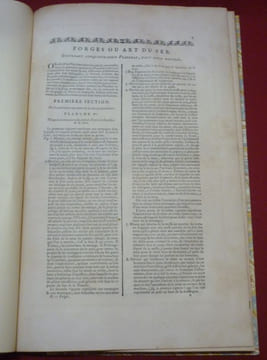 [Encyclopédie]. Recueil de Planches sur les Sciences, les Arts Libéraux, et les Arts Méchaniques, avec leur explication. Tome IV : Forges et Art du ...