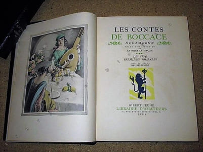 Les contes de Boccace, Decameron : les cinq premières journées (2 volumes).