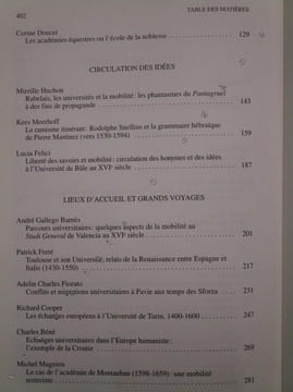 Les échanges entre les universités européennes à la Renaissance : colloque international organisé par la Société Française d'Etude du XVIe siècle et ...
