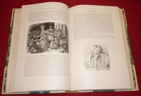 Oeuvres de Rabelais. Texte collationné sur les Editions originales avec une vie de l'auteur, des notes et un glossaire par Louis Moland. Illustrations ...