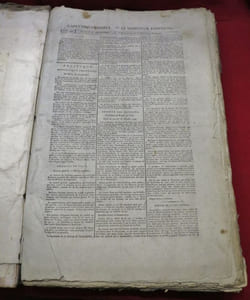 Gazette nationale ou Le Moniteur universel. Du 23 septembre 1793 au 20 Mars 1794, soit 180 numéros, certains avec une page de supplément. 