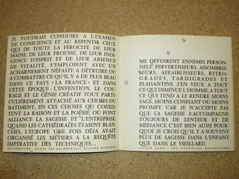 Entretien avec les étudiants des écoles d'architecture.. LE CORBUSIER