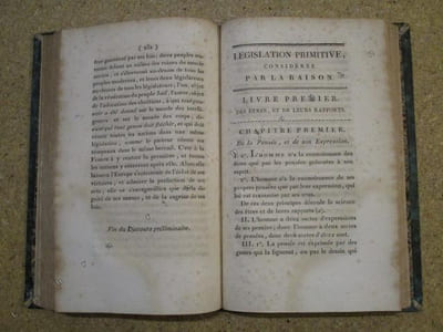 Législation primitive considérée dans les derniers temps par les seules lumières de la raison, suivie de plusieurs traités et discours politiques (3 volumes).