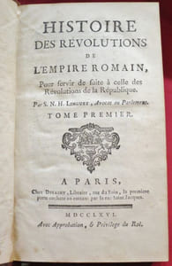 Histoire des Révolutions de l'Empire Romain pour servir de suite à celle des Révolutions de la République (2 volumes).