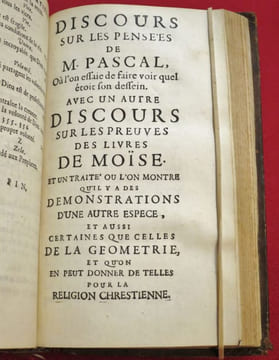 Pensées de Monsieur Pascal sur la Religion & sur quelques autres Sujets. Nouvelle édition, Augmentée de plusieurs Pensées, de sa Vie & de quelques ...