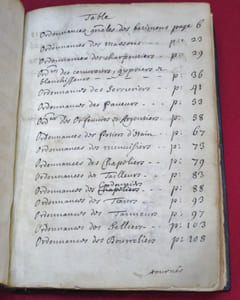 Ordonnances, Reglemens et Statuts des Arts et Metiers de la Cité Royale de BESANCON.