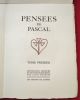 Pensées de Pascal. Compositions et décors dessinés et gravés sur bois par Louis Bouquet (2 volumes).. PASCAL, Blaise - BOUQUET, Louis.