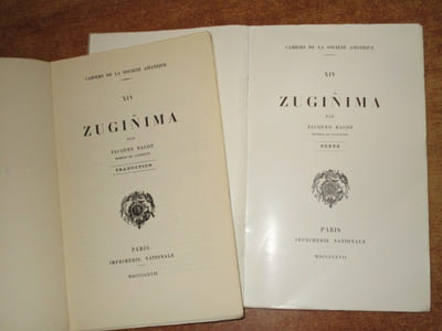Zuginima : texte et traduction (2 volumes).