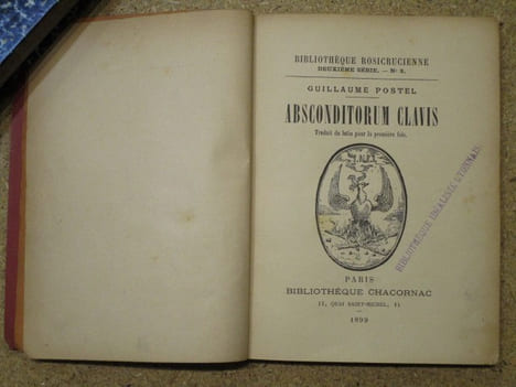 Absconditorum clavis.. POSTEL Guillaume