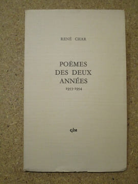 Poèmes des deux années 1953-1954.. CHAR René