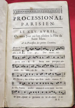 PROCESSIONNAL Chalonnois, Disposé pour les Processions & les Messes de Saint Marc, des trois jours des Rogations, de l'Ascencion, du Jour & de ...